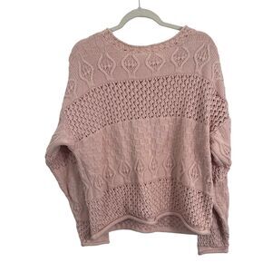 Renee Hauer Vintage Pink Cable Knit Sweater Minimalist Capsole Womens Small?